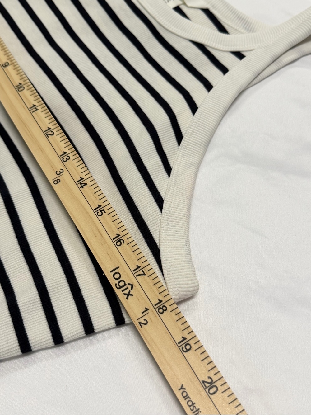 H&M Black and White Striped Midi Tank Dress Size XL - Picture 6 of 7
